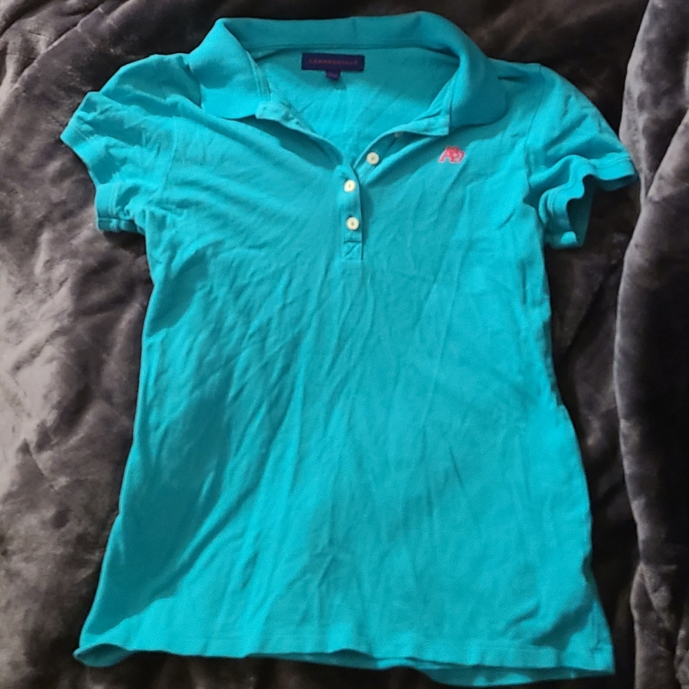 Womens blue aeropostale polo shirt, size large.